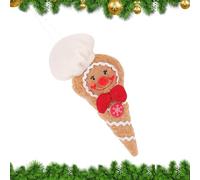 Bonhomme en d'épice en Tissu - Décoration de Noël Douce pour Sapin de Noël | Pendentif pour vitrine, Sac à Dos, Porte-clés | Décoration de fête à la Maison, Style Masculin féminin.