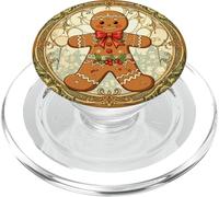 Bonhomme en Pain d'épice Cookies de Noël Style Vintage PopSockets PopGrip pour MagSafe