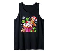 Bonhomme en Pain d'épice Cupcake de Noël Joyful Holiday Spirit Débardeur