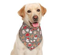 Bonhomme en pain d'épices avec inscription Merry Christmas Candy Cane Dog Bandana Bandana Bavoirs Triangle Bavoirs Accessoires Animaux Chat Kerchief