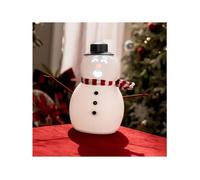 Bonhomme neige animé parlant/chante expressions LED USB/piles 7.87 pouces interactif.