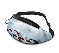 Bonhommes De Neige Debout en Hiver Sac De Taille Décontracté pour Hommes Femme Mignon Boule De Neige Balai Noël Et Bonne Année Sac Fanny Durable Profiter du Sport Randonnée Courir Cyclisme en Plein