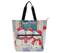Bonhommes de neige rouge écharpe chaude hiver enfants sac fourre-tout piano livre sac pour enfants, étudiants, adultes, sac fourre-tout gothique robuste pour enseignant, sac de bibliothèque pour