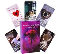 Bonhoom Cartes de tarot pour débutants, cartes de divination du destin portables, Mystic Red Rose Oracle, cartes de tarot adaptées aux débutants et aux joueurs expérimentés, cadeau mystérieux pour un