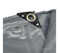 Boni-Shop Bâche en PVC de 650 g/m² Gris Plusieurs tailles 6 x 10