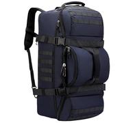 Boniffyy 80L Sac à Dos De Voyage sac de voyage Pliable Sac à dos de randonnée Grande Imperméable Sport Bagage avec Compartiment Travel Duffel Backpack pour Camping Weekend Gym (Bleu, sans roulettes)