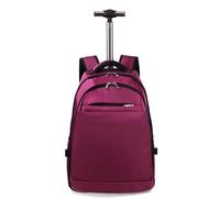 Boniffyy Grand Sac De Voyage avec roulettes Cabine Avion Suitcase Bagage A Main Equitation 2 en 1 Trolley Laptop Bag Homme Femmes pour Adultes Business Travail，Violet