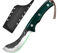 Boning Knife With Case,High Carbon Steel Boning Knife For Fishing,Home,Camping And Bbq (Green,8.6cm)