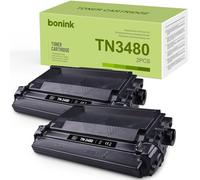 BONINK Toner TN3480 Compatible pour Brother TN-3480 pour Toner Brother HL-L6300DW/ HL L5200DW/ DCP-L5500DN pour Cartouche TN3480 (2 Noir)
