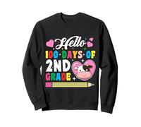 Bonjour 100 Jours d'amour des Vaches de 2e année, 100e Jour d'école Sweatshirt