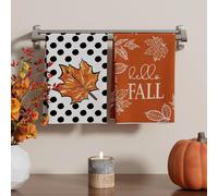 Bonjour Automne Feuilles D'érable Citrouille Automne Serviettes À Vaisselle Fournitures De Cuisine Serviettes De Cuisine À Main Torchon Décorations Pour La Maison - Type 2pcs-40x60cm