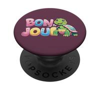 Bonjour. Bébé Animaux, Citation de vœux PopSockets PopGrip Adhésif