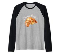 Bonjour Butter Cuisine Française Amusante Amoureux Croissant Manche Raglan