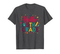 Bonjour, célébration du Premier Jour d'école pour Les Filles de 5e année T-Shirt, Homme, Chiné Foncé, S