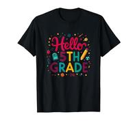 Bonjour, célébration du Premier Jour d'école pour Les Filles de 5e année T-Shirt, Homme, Noir, 3XL