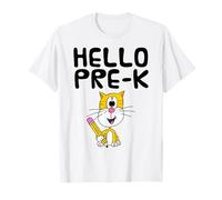 Bonjour chat de pré-maternelle, premier jour d'école T-Shirt