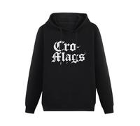 bonjour! Cro-Mags Logo Music Band Black Printing Graphic Mens Sweatshirts Unisex Hooded 3XL
