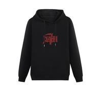 bonjour! Death Metal Rock Band Black Printing Graphic Mens Sweatshirts Unisex Hooded 3XL