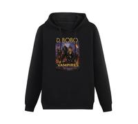 bonjour! DJ Bobo Vampires Black Printing Graphic Mens Sweatshirts Unisex Hooded S