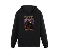 bonjour! DJ Bobo Vampires Black Printing Graphic Mens Sweatshirts Unisex Hooded S