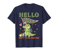 Bonjour, école Maternelle, Heureuse de Voir Votre Visage, élève d'alligator T-Shirt
