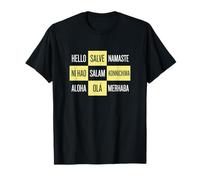 Bonjour en Plusieurs Langues World Peace Unity Global Traveler T-Shirt