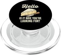 Bonjour, est-ce du Brie ? Vous recherchez Un Gourmand au Fromage Amusant ? PopSockets PopGrip pour MagSafe