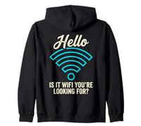 Bonjour, est-ce Que C'est WiFi, Vous recherchez Un Jeu de Mots Geek Amusant Sweat à Capuche