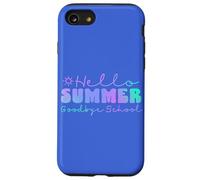 Bonjour Été Au Revoir École Doux Dégradé Lettrage Blues Coque pour iPhone SE (2020) / 7/8