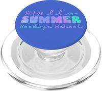 Bonjour Été Au Revoir École Doux Dégradé Lettrage Blues PopSockets PopGrip pour MagSafe
