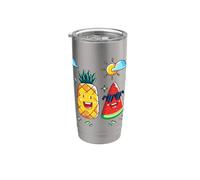 Bonjour été voyage soleil, mer, plage et chaque moment graphique Gobelet isotherme en acier inoxydable double paroi