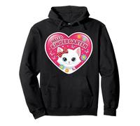 Bonjour, Fille de Maternelle, Mignon Chaton, Chat, Retour à l'école Sweat à Capuche