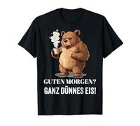 Bonjour Glace très Fine Moufle du Matin Fun Café Design T-Shirt