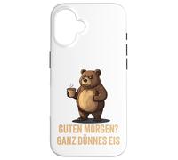 Bonjour - Glace très Fine (Ours) - Design de café Amusant Coque pour iPhone 16