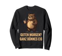 Bonjour - Glace très Fine (Ours) - Design de café Amusant Sweatshirt