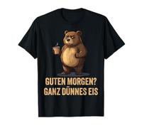 Bonjour - Glace très Fine (Ours) - Design de café Amusant T-Shirt