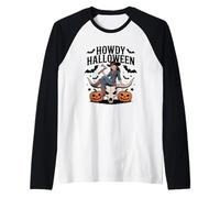 Bonjour Halloween Cowgirl Spooky Fun Manche Raglan