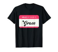 Bonjour, Je m'appelle Grace - Funny Grace Name T-Shirt Graphique avec Valeur