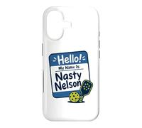 Bonjour, Je m'appelle Nasty Nelson Funny Pickleball Coque pour iPhone 17