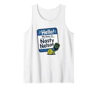 Bonjour, Je m'appelle Nasty Nelson Funny Pickleball Débardeur