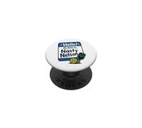 Bonjour, Je m'appelle Nasty Nelson Funny Pickleball PopSockets PopGrip Adhésif
