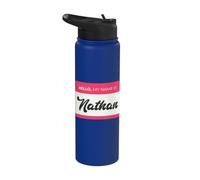 Bonjour, je m'appelle Nathan - Nom drôle de Nathan Stainless Steel Insulated Water Bottle
