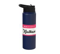 Bonjour, je m'appelle Nathan - Nom drôle de Nathan Stainless Steel Insulated Water Bottle