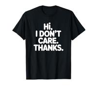 Bonjour, Je m'en fiche. Merci. Sarcastic Introrvert T-Shirt
