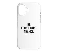 Bonjour, Je ne m'en Fous Pas, Merci Sarcastic Attitude Cool Coque pour iPhone 16
