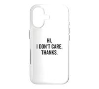 Bonjour, Je ne m'en Fous Pas, Merci Sarcastic Attitude Cool Coque pour iPhone 17