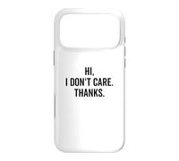 Bonjour, Je ne m'en Fous Pas, Merci Sarcastic Attitude Cool Coque pour iPhone 17 Pro Max