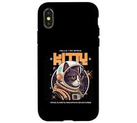 Bonjour, Je suis Space Kitty Sci FI Paws Planets Adventures Coque pour iPhone X/XS