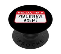 Bonjour, Je suis Un Agent Immobilier - Drôle PopSockets PopGrip Adhésif
