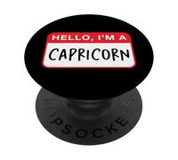 Bonjour, Je suis Un Capricorne - Astrologie drôle PopSockets PopGrip Adhésif